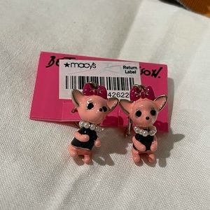 Betsey Johnson Chihuahua Earrings